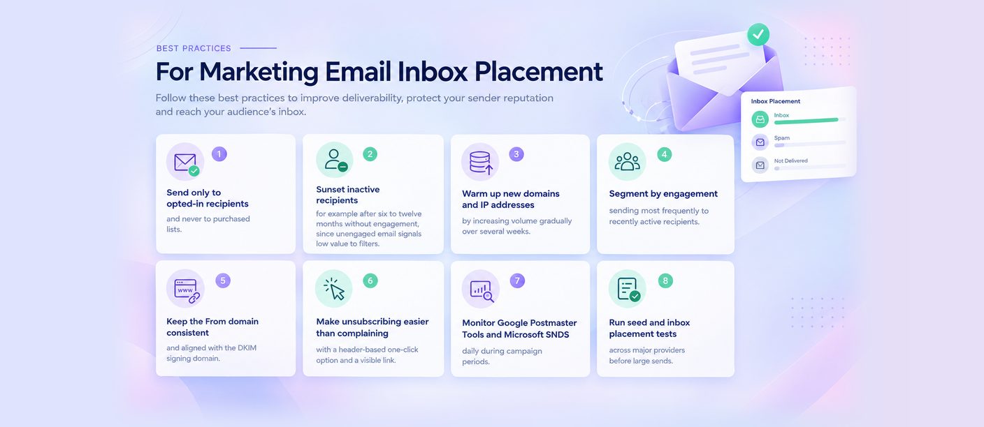 Marketing email best practices for inbox placement and deliverability