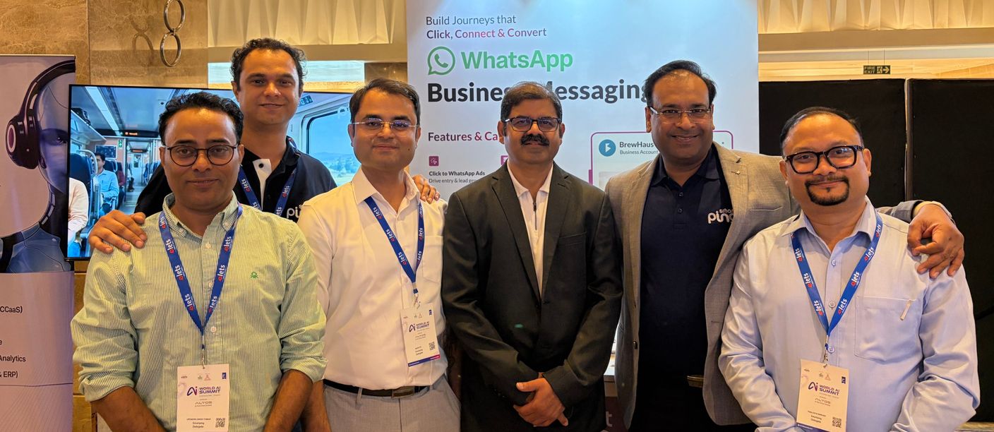 Smartping team at its booth during World AI Summit 2026 in Bengaluru